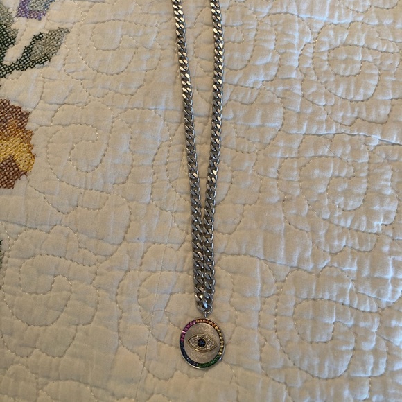 Effy Collection Evil Eye multi Sapphire / Diamond Pendant Necklace - Picture 5 of 9